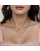 Gabriel & Co. Contemporary Collection Diamond Oval Drop Link Necklace